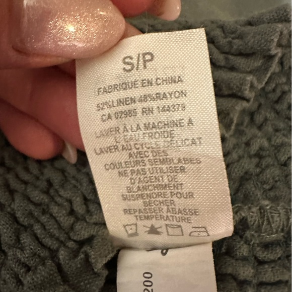 Aeropostale off shoulder elastic waist crop puff sleeve Gypsy mermaid top - Picture 4 of 6